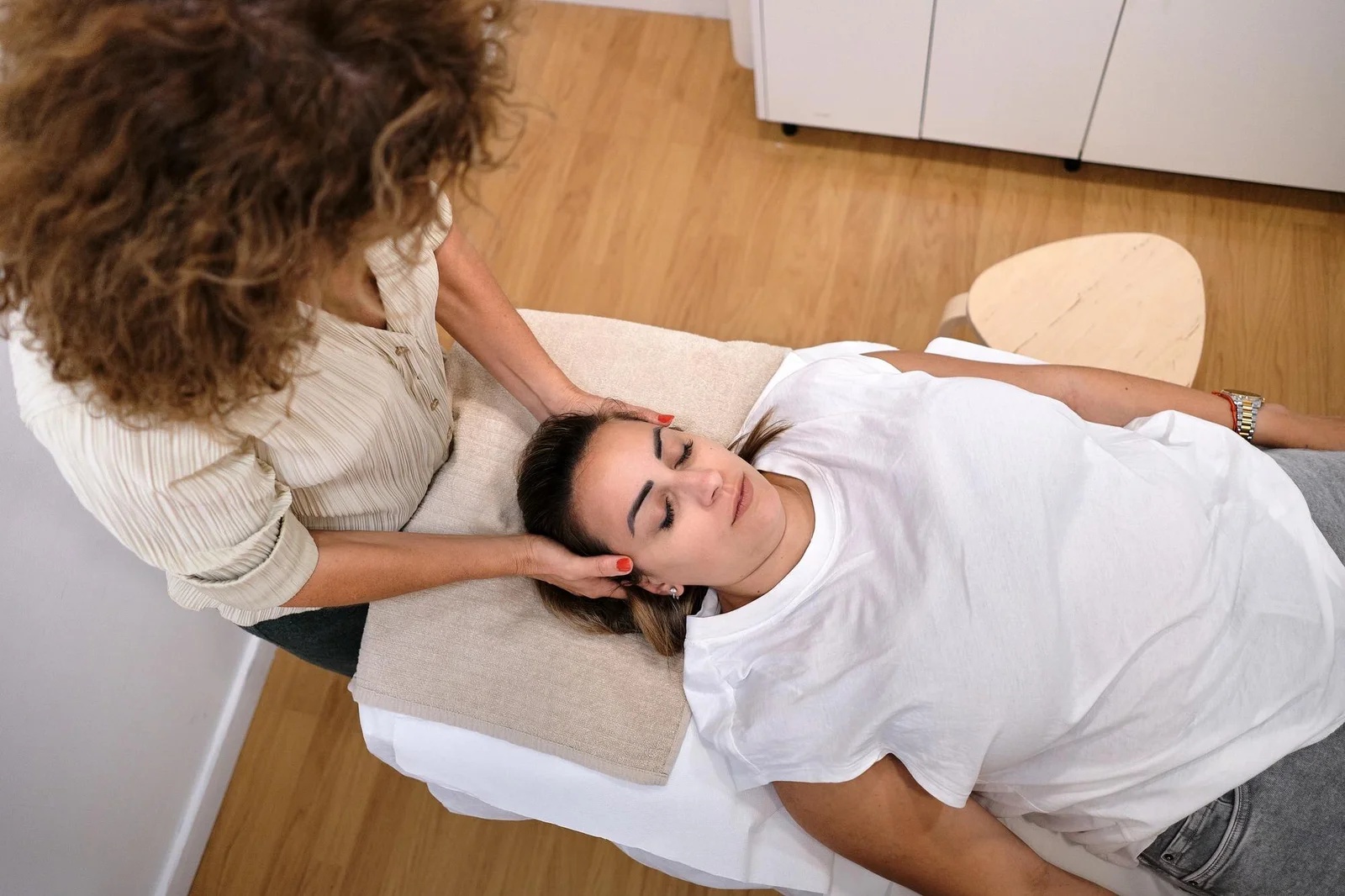 Manual therapy session for stress and tension relief
